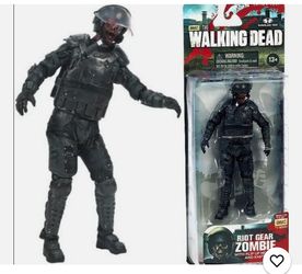 The Walking Dead Riot Gear Zombie Action Figure - Black