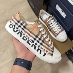 Burberry Logo Print Shoes