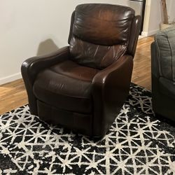Brown Leather  Electric Recliner 