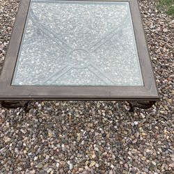 Metal and Glass Table 