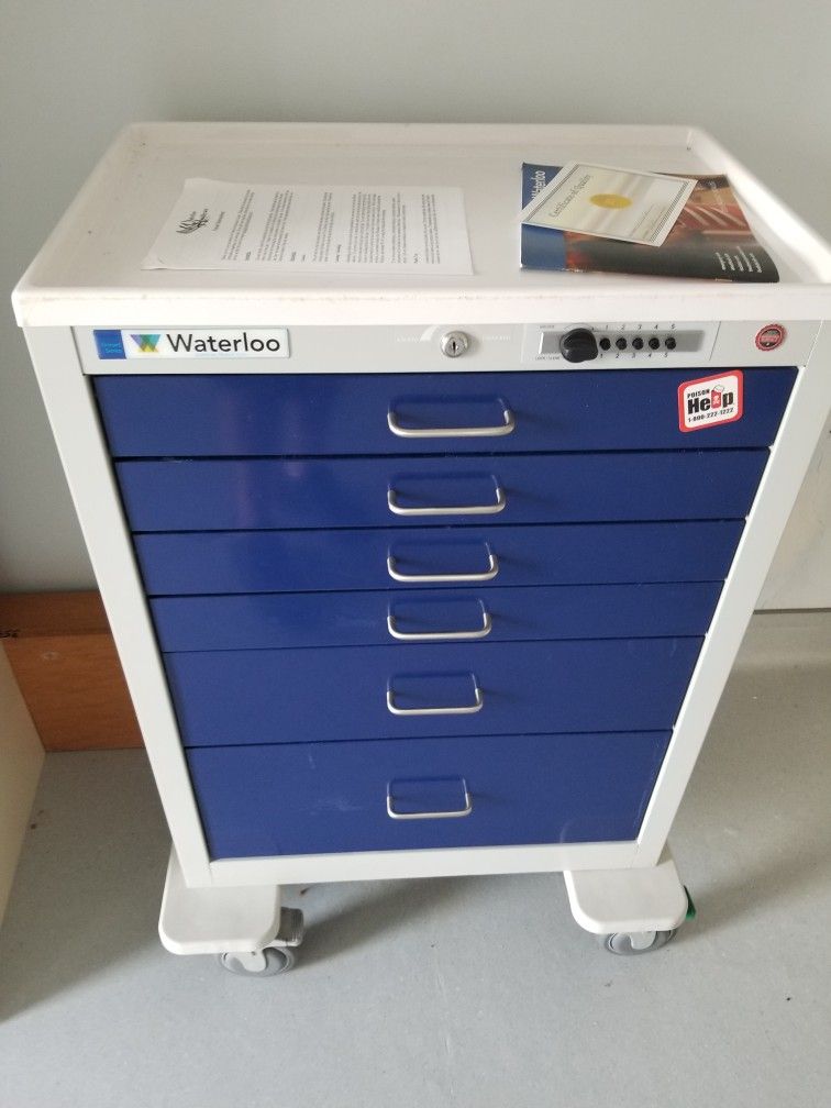 Waterloo 6 Drawer Tall Steel Anesthesia Cart UTGSU-333369-DKB