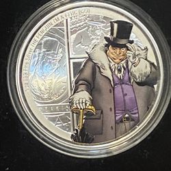 2023 New Zealand Mint DC Batman - The Penguin 1 oz Colorized Proof Silver Coin