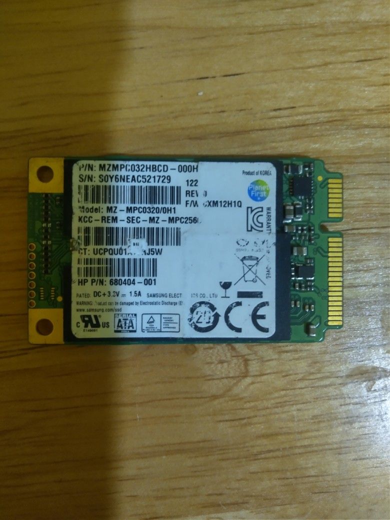 Two (2x32gb) Msata Drives For Windows Pç