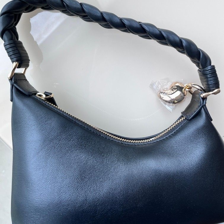 Unique black shoulder bag