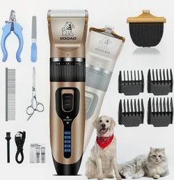 New open box 12 piece rechargeable pet grooming kit 25$
