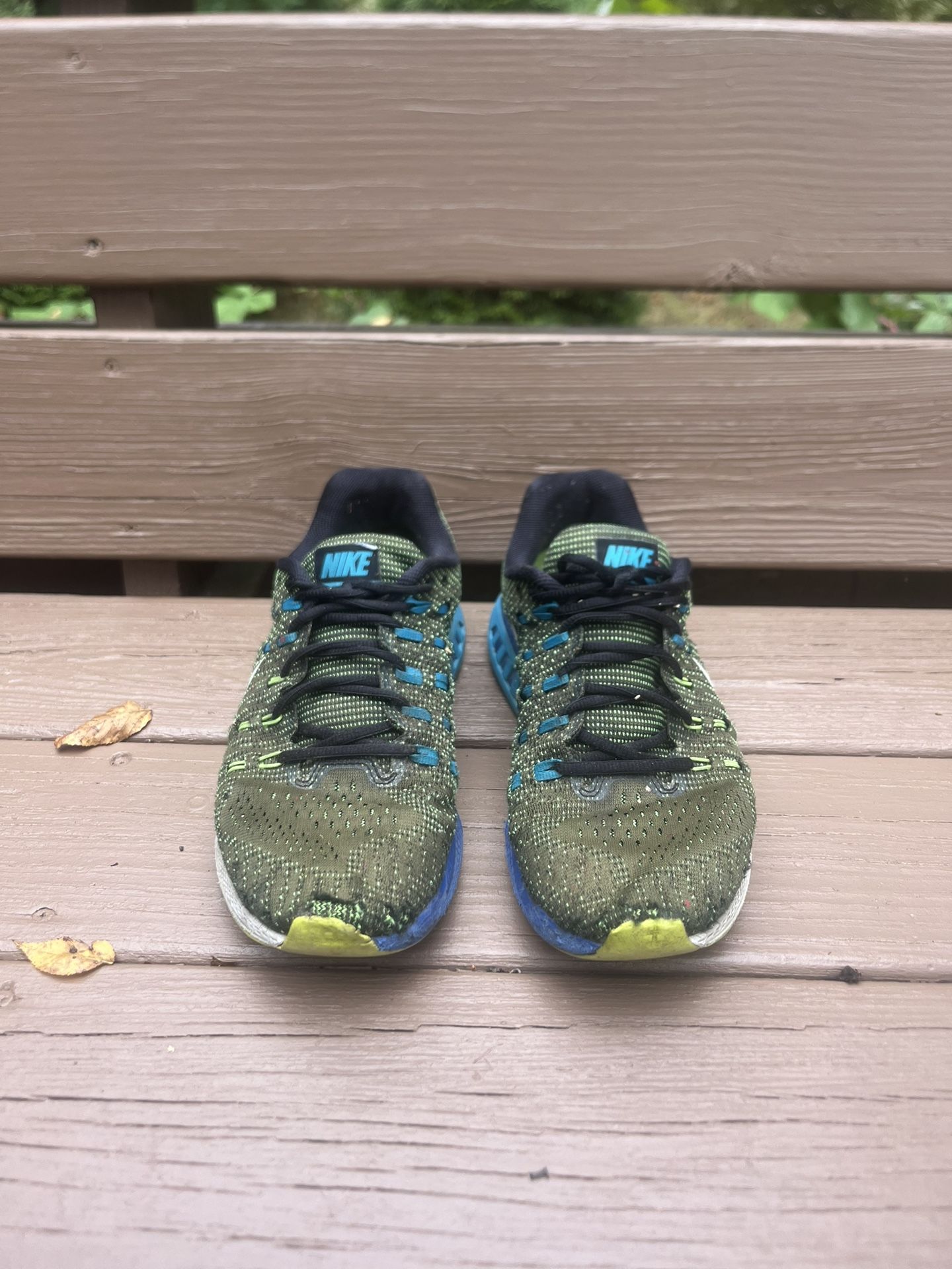 Nike Zoom Structure 19 Black Volt Blue Green White Size 10.5