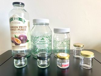 Free Clear Glass Jars with Lids (Assorted Sizes)