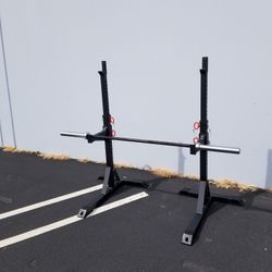 💥COMBO DEAL💥 SQUAT STANDS W/ OLYMPIC HYBRID BAR