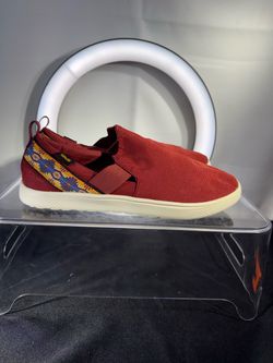 Teva Voya Women's Size 10 Rust Red Slip-On Canvas Shoes Southwestern Woven