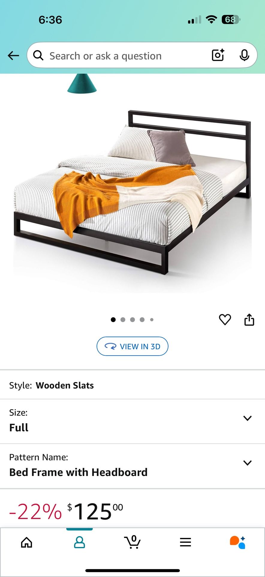 Full Metal Bed Frame. Mint Conditions