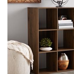 Bookcase, Bookshelves, Canyon Walnut, 6 Cubes