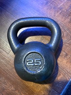 25-pound cast iron kettlebell