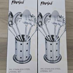 Parini 7 pc Stainless Steel Utensil Set