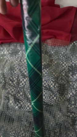 Green plaid gift wrap