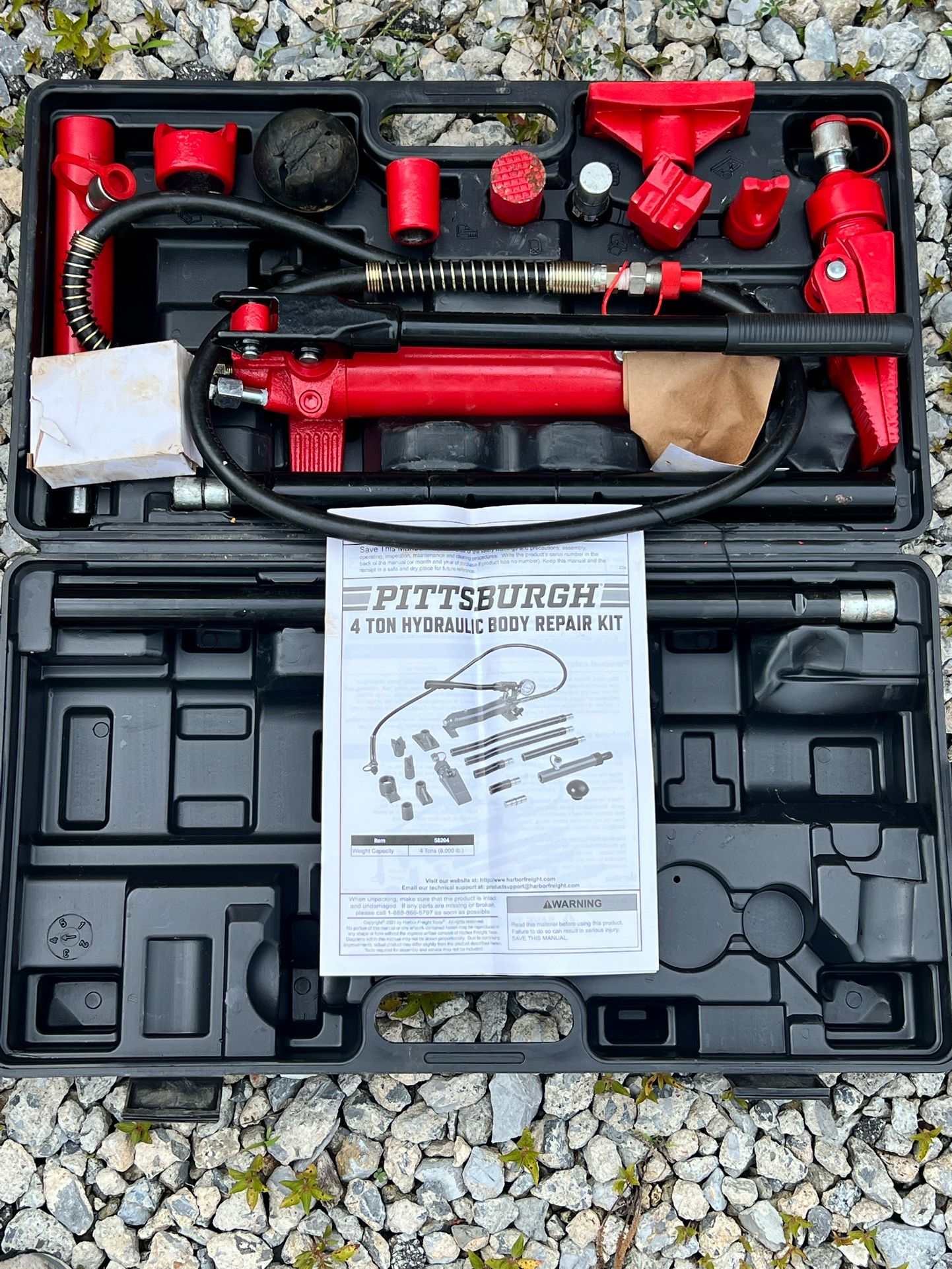 Pittsburgh 4 Ton Portable Hydraulic Equipment Kit