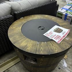 Sunbeam Wine Barrel Fire Table🔥