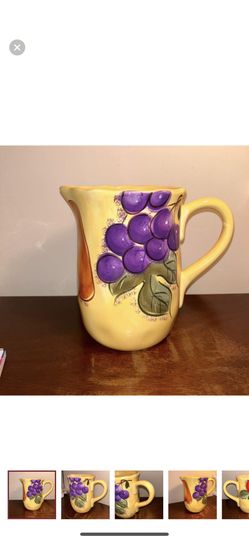 Beautiful Home Trends Verdona Fruit Glass Pitcher