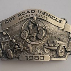 Arroyo Grande Co. 1983 Commemorative Off Road Vehicle Belt Buckle