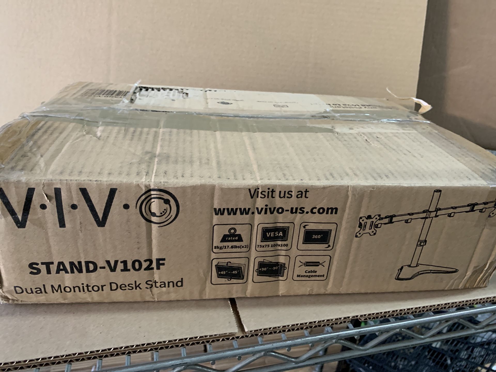 Vivo dual monitor stand v102f