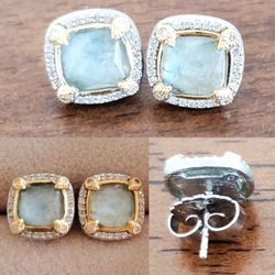 Moonstone and Gemstone Earrings