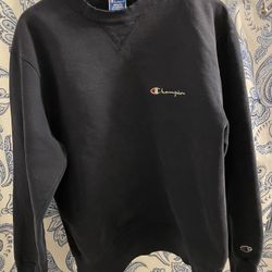 Vintage Champion Crewneck Sweatshirt Blank Navy Blue XL Mens
