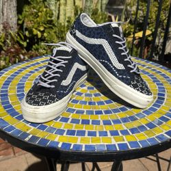 VANS Premium Old Skool Engineered Knit  Cheeta Navy Blue