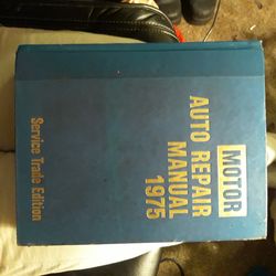 MOTOR 38th EDITION AUTO REPAIR MANUAL 1975