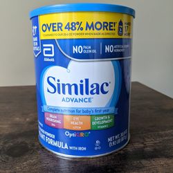 Similac Advance Infant Formula with Iron, Baby Formula Powder, 30.8-oz Can

