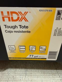 HDX 77gal tough tote bin