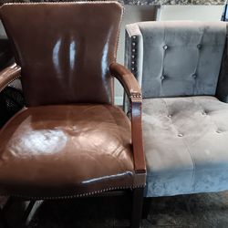 Both Chairs  very nice Brown one and Grey one  50 for Both.