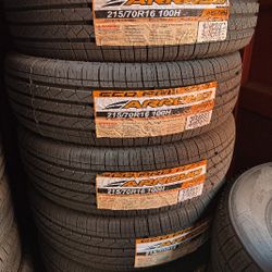 SET OF FOUR NEW TIRES 215/70/16 ARROYO GRANDSPORT A/S INCLUDING MOUNT AND BALANCE, ASK ME FOR SIZES AND BRANDS