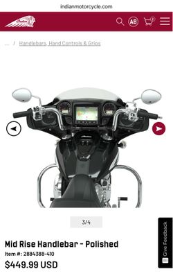 Indian motorcycle handlebars brand new