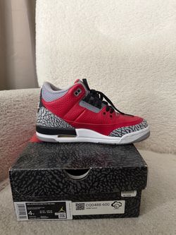 Air Jordan 3 Retro SE (GS) Fire Red Cement Grey