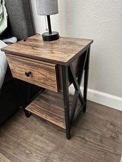 Brown rustic look nightstands
