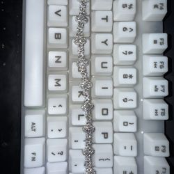 VVS Moissanite Cross Bracelet (Passes Diamond Tester)