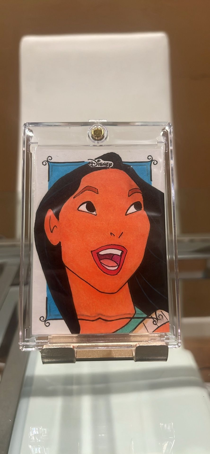 Disney Topps Pocahontas Sketch Card 1/1! WITH ARTIST AUTOGRAPH!! (SEE DESC!)