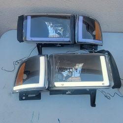 94-01 Dodge Ram LED DRL Headlights Luces Micas Calaveras Faros Faroles Focos Headlamps 