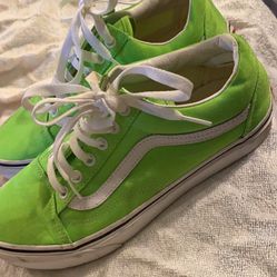 Lime Green Vans Size 7