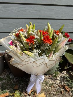 Mixed blooms bouquet available for pickup