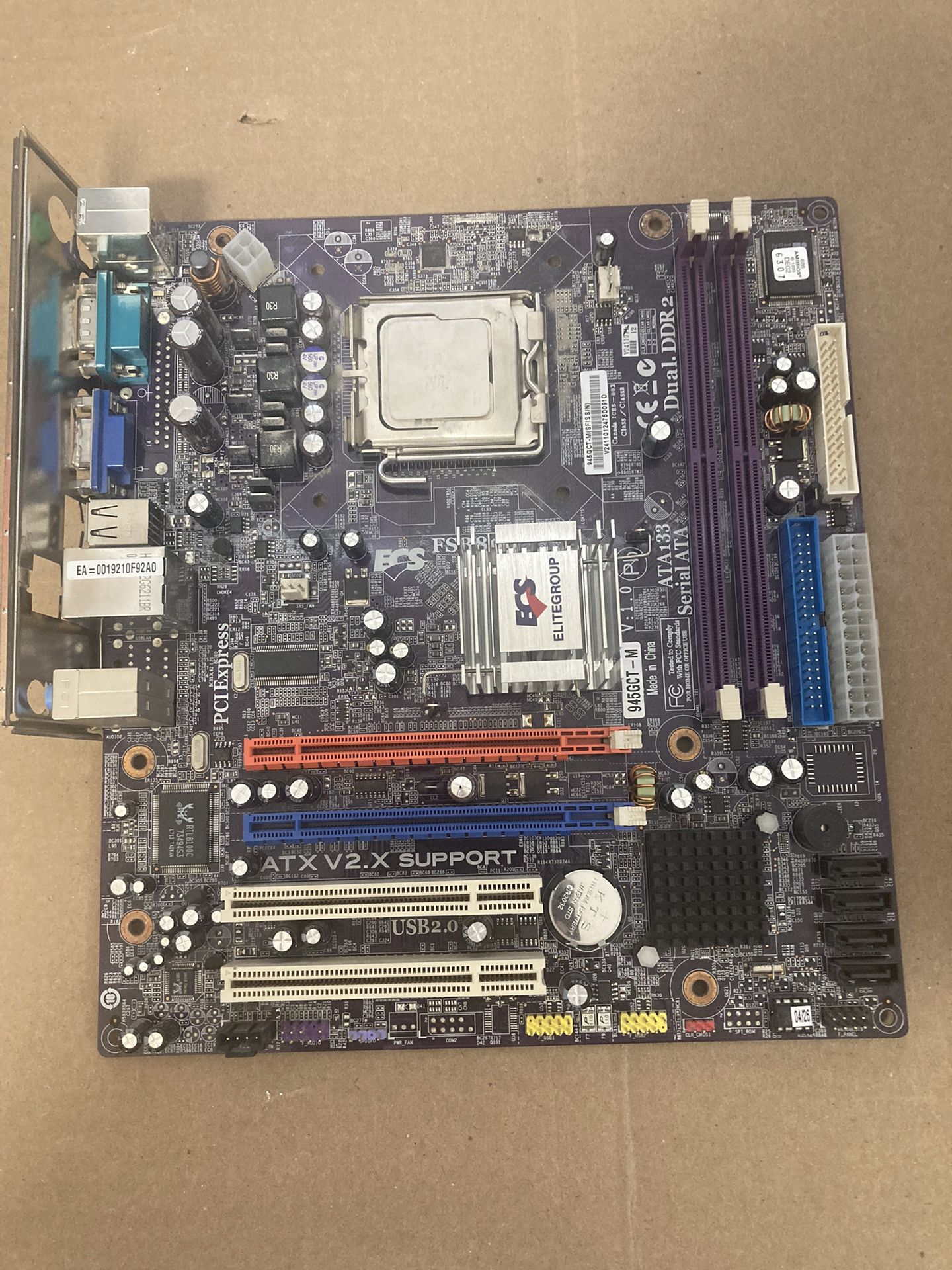ECS 945GCT-M Dual DDR2 Micro-ATX FSB800 Motherboard OLD