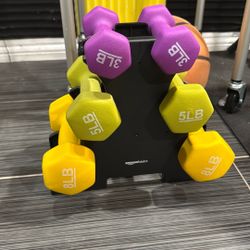 Amazon Basics Neoprene Dumbbell Hand Weights for Exercise and Muscle Toning