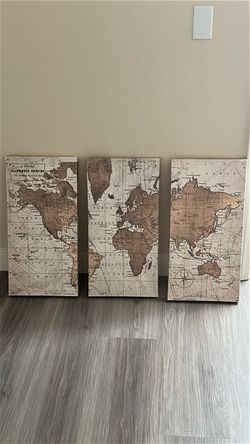World magnetic curves canvas wall art