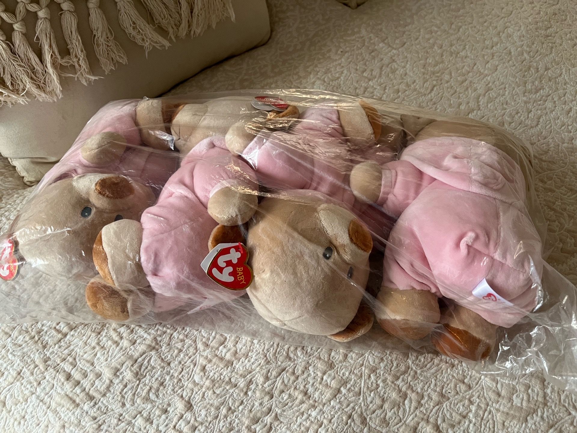 Ty baby original teddy bear (in their bag)