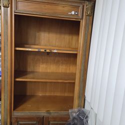 Antique Wood Bookcase Bookshelf