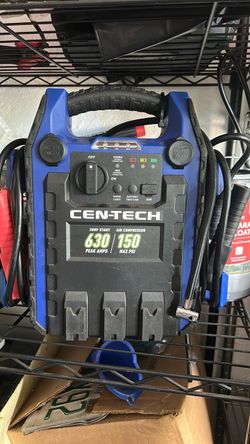 Cen-Tech 630 Amp Jump Starter with Air Compressor