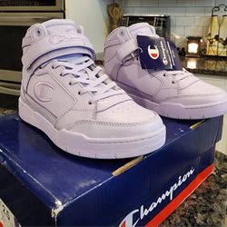 **RETIRED COLOR** New Never Worn Girls Champion Lilac Arena Power High Tops  Size 2.5
