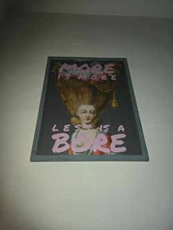 More Is More Less Is A Bore Framed Print