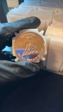 1 oz .999 Pure Copper Round - U.S. Marines Iwo Jima 1945 Tribute