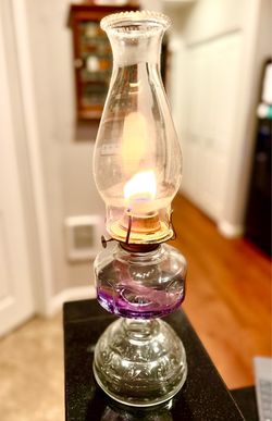Vintage Glass Oil Lamp