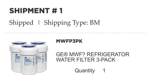 MWFP3PK GE REFRIGERATOR WATER FILTER 3-PACK